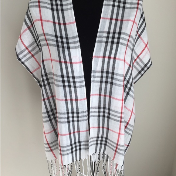 Fringed Plaid Scarf - Picture 2 of 3